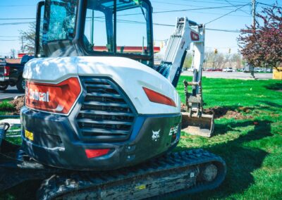 Heavy machinery performing excavation work