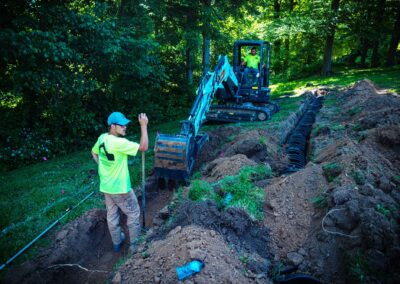 Eccard Excavation team busy digging a trench with an excavator