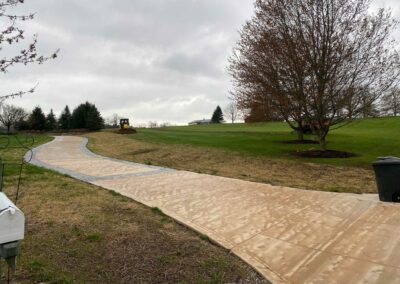 Grading for driveway construction