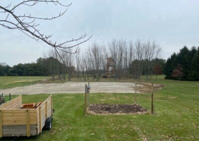 Grading and leveling for construction site preparation