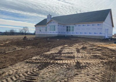 Bulldozer grading land for new development
