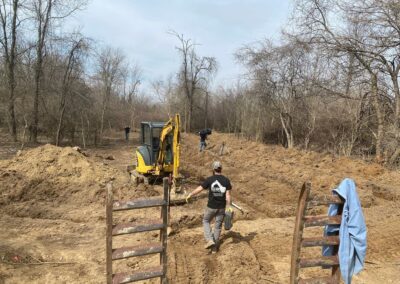 Preparing a lot for construction through land clearing