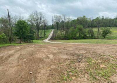 Stump removal during land clearing process