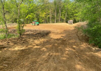 Crew performing land clearing operations