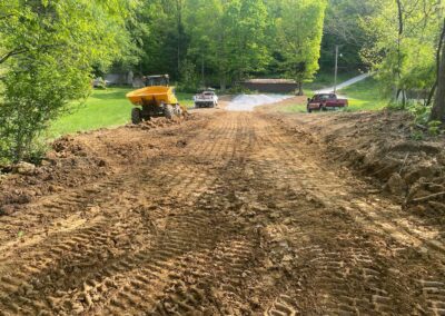 Preparing a lot for construction through land clearing