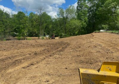 Bulldozer clearing land for construction