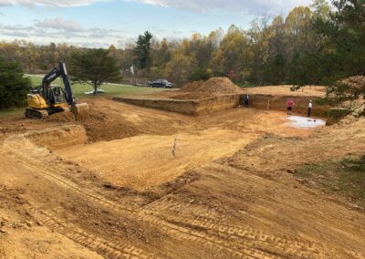Bulldozer clearing land for construction